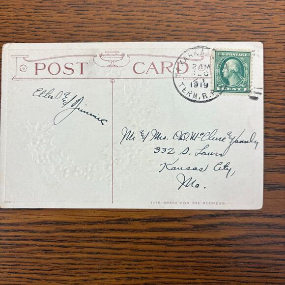 Antique Christmas Holiday Postcards Lot of 6 Early 1900s Nature Home Vintage - Picture 10 of 16